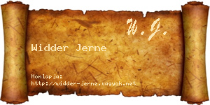Widder Jerne névjegykártya